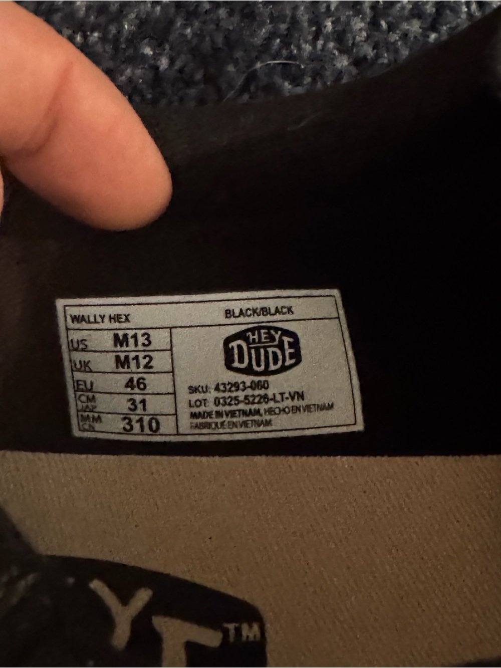 Hey Dude Men’s Black Canvas Slip-On Loafers - Picture 2 of 4